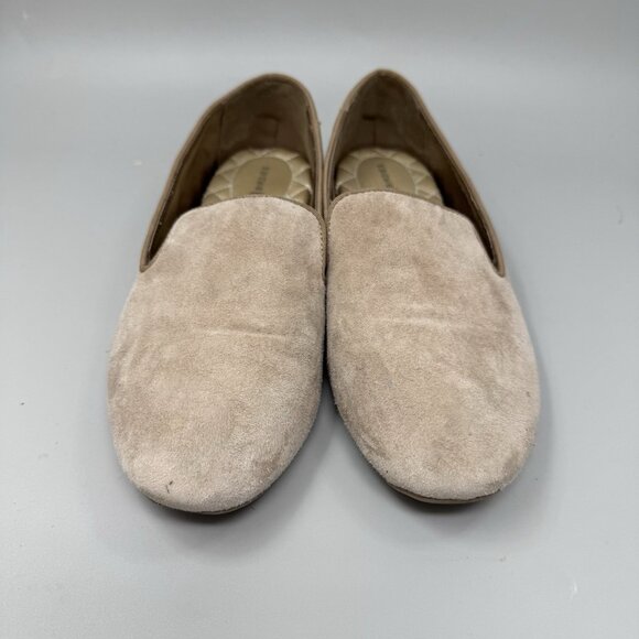Birdies Sz 8.5 The Starling Shoe Loafer Slip On Flat Taupe  Tan Suede Leather - Picture 4 of 9